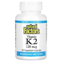 Natural Factors, вітамін К2, 120 мкг