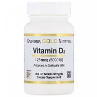 Вітамін D3, California Gold Nutrition, Vitamin D3, 5000 IU