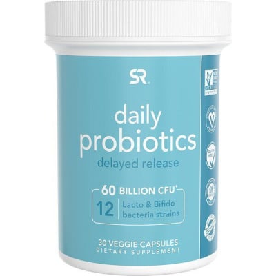 Картинка Пробіотики з уповільненим вивільненням Sports Research Daily Probiotics 60 млрд. КОЕ від інтернет-магазину спортивного харчування PowerWay