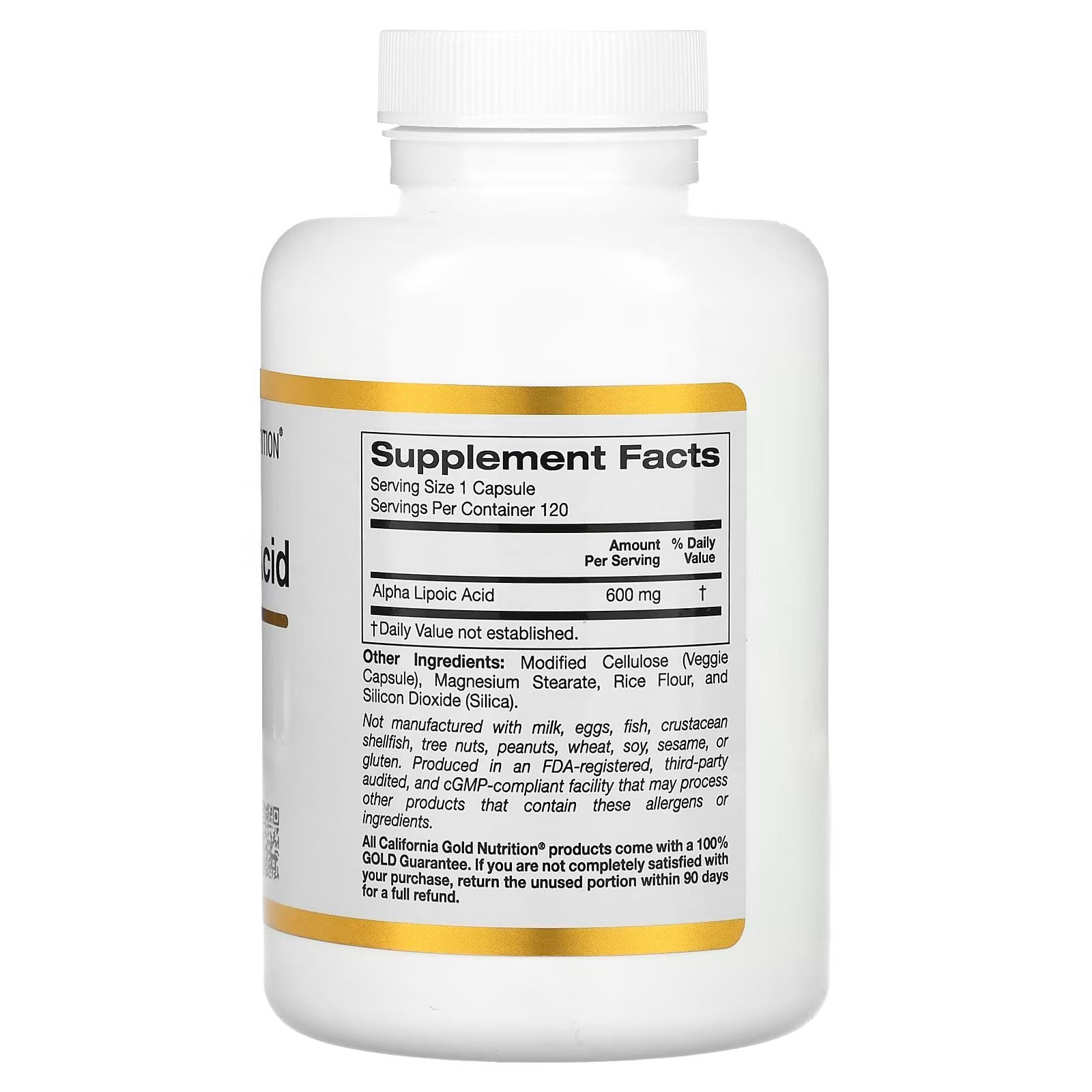 Альфа-ліпоєва кислота California Gold Nutrition Alpha Lipoic Acid