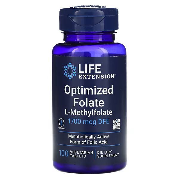 Оптимізований фолат Life Extension Optimized Folate L-Methylfolate