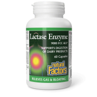 Картинка Лактаза Natural Factors Lactase Enzyme 9000 FCC ALU 60 капсул від інтернет-магазину спортивного харчування PowerWay
