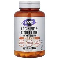 Картинка Аргінін та цитрулін Now Foods Arginine and Citrulline від інтернет-магазину спортивного харчування PowerWay