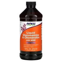 Картинка Засіб для суглобів NOW Foods Liquid Glucosamine & Chondroitin with MSM від інтернет-магазину спортивного харчування PowerWay