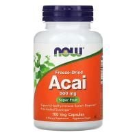 Картинка Сублімовані ягоди Асаї NOW Foods Acai 500 мг 100 капсул від інтернет-магазину спортивного харчування PowerWay