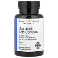 Картинка Комплекс із гіалуроновою кислотою California Gold Nutrition Hyaluronic Acid Complex 60 капсул від інтернет-магазину спортивного харчування PowerWay