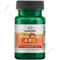 Картинка Folic Acid & B12 Swanson від інтернет-магазину спортивного харчування PowerWay
