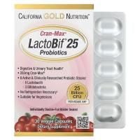 Картинка Пробіотики з журавлиною California Gold Nutrition Cran-Max LactoBif 25 Probiotics від інтернет-магазину спортивного харчування PowerWay