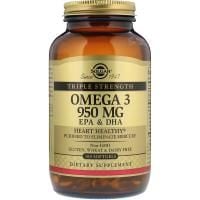 Картинка Solgar, Omega-3, EPA & DHA, Triple Strength, 950 mg від інтернет-магазину спортивного харчування PowerWay