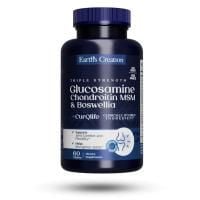 Картинка Комплекс для суглобів з босвелією Earth's Creation Triple Strength Glucosamine Chondroitin, MSM and Boswellia 60 таблеток від інтернет-магазину спортивного харчування PowerWay