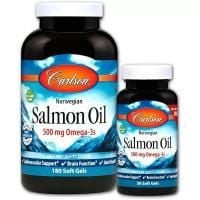 Картинка Лососевий жир з омега-3 Carlson Omega-3 Enriched Salmon Oil  від інтернет-магазину спортивного харчування PowerWay