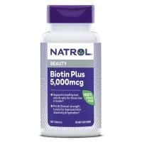 Картинка Біотин з лютеїном Natrol Biotin Plus 5000 мкг 60 таблеток від інтернет-магазину спортивного харчування PowerWay