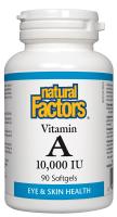 Картинка Вітамін А Natural Factors Vitamin A 3000 мкг (10000 МО) 180 капсул від інтернет-магазину спортивного харчування PowerWay