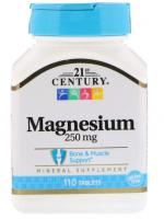 Картинка Магній оксид , 21st Century Health Care, 250 мг, 110 табл від інтернет-магазину спортивного харчування PowerWay