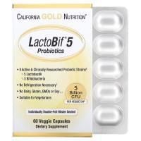 Картинка Пробіотики California GOLD Nutrition, LactoBif Probiotics, 5 млрд КОЕ від інтернет-магазину спортивного харчування PowerWay