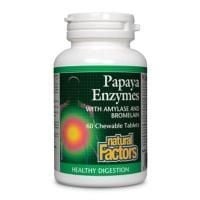 Картинка Ферменти папаї з амілазою і бромелаїном, Papaya Enzymes,Natural Factors   від інтернет-магазину спортивного харчування PowerWay