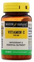 Картинка Вітамін C Mason Natural  500 мг 100 таблеток від інтернет-магазину спортивного харчування PowerWay