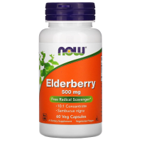 Картинка Бузина Now Foods (Elderberry) 500 мг 60 капсул від інтернет-магазину спортивного харчування PowerWay