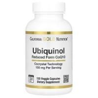 Картинка Убіхінол, відновлена форма коензиму Q10 California Gold Nutrition Ubiquinol Reduced Form CoQ10 100 мг 120 вегетаріанських капсул від інтернет-магазину спортивного харчування PowerWay