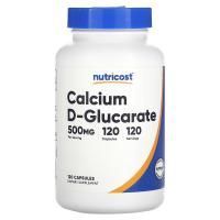 Картинка Кальцій Д-Глюкарат Nutricost Calcium D-Glucarate 500 мг 120 капсул від інтернет-магазину спортивного харчування PowerWay