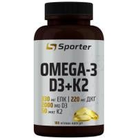 Картинка Омега з Д3 та К2 Sporter Omega 3 D3+K2 100 капсул від інтернет-магазину спортивного харчування PowerWay