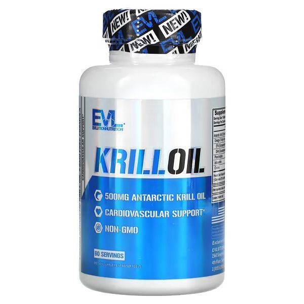 Жир антарктичного криля EVLution Nutrition Krill Oil 500 мг 60 капсул