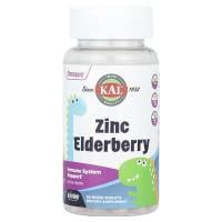 Картинка Цинк з бузиною KAL Dinosaurs Zinc Elderberry ягідне асорті 90 мікротаблеток від інтернет-магазину спортивного харчування PowerWay
