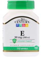 Картинка Вітамін Е 21st Century Vitamin E 90 мг (200 IU) 110 капс від інтернет-магазину спортивного харчування PowerWay