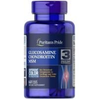 Картинка Засіб для суглобів Puritan's Pride Glucosamine Chondroitin MSM Double Strength від інтернет-магазину спортивного харчування PowerWay
