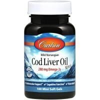 Картинка Жир з печінки тріски Carlson Cod Liver Oil mini gels від інтернет-магазину спортивного харчування PowerWay