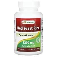 Картинка Червоний дріжджовий рис Best Naturals Red Yeast Rice 1200 мг 120 таблеток від інтернет-магазину спортивного харчування PowerWay