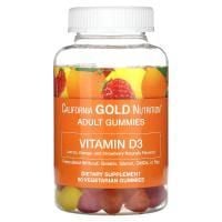 Картинка Жувальний вітамін D3, без желатину і глютену, California Gold Nutrition від інтернет-магазину спортивного харчування PowerWay