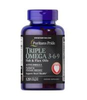 Картинка Омега 3-6-9 Puritan’s Pride Triple Omega 3-6-9 Fish and Flax Oils від інтернет-магазину спортивного харчування PowerWay