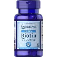Картинка Біотин Puritan's Pride Biotin 7500 mcg від інтернет-магазину спортивного харчування PowerWay