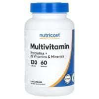Картинка Мультивітаміни Nutricost Multivitamin Probiotics + 22 Vitamins and Minerals 120 капсул від інтернет-магазину спортивного харчування PowerWay