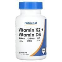 Картинка Вітамін Д3 + К2 Nutricost Vitamin K2 + Vitamin D3 від інтернет-магазину спортивного харчування PowerWay