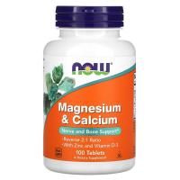 Картинка Магній і кальцій  Now Foods Magnesium & Calcium від інтернет-магазину спортивного харчування PowerWay