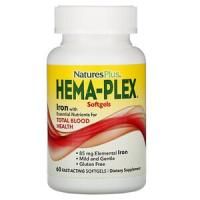Картинка Комплекс вітамінів з залізом Nature's Plus Hema-Plex від інтернет-магазину спортивного харчування PowerWay