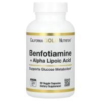 Картинка Бенфотіамін + Альфа-ліпоєва кислота California Gold Nutrition Benfotiamine + Alpha Lipoic Acid від інтернет-магазину спортивного харчування PowerWay