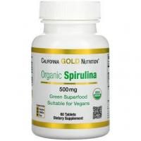 Спіруліна, California Gold Nutrition, Organic Spirulina 500 мг