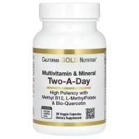 Картинка Мультивітаміни для щоденного прийому California Gold Nutrition Multivitamin and Mineral Two-A-Day від інтернет-магазину спортивного харчування PowerWay