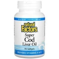 Картинка Жир з печінки тріски Natural Factors Super Cod Liver Oil від інтернет-магазину спортивного харчування PowerWay