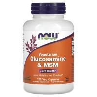 Картинка Вегетаріанський Глюкозамін з МСМ Now Foods Vegetarian Glucosamine & MSM 120 капсул від інтернет-магазину спортивного харчування PowerWay