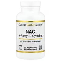 Картинка Амінокислота N-ацетилцистеїн з молібденом і селеном California Gold Nutrition  NAC N-Acetyl-L-Cysteine від інтернет-магазину спортивного харчування PowerWay