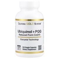 Картинка Відновлена форма убіхінону + піролохінолінхінон California Gold Nutrition Ubiquinol and PQQ Reduced Form CoQ10 120 капсул від інтернет-магазину спортивного харчування PowerWay