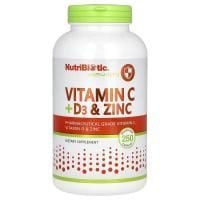 Картинка Вітамін С+Д3 з Цинком NutriBiotic Vitamin C+D3 and Zinc від інтернет-магазину спортивного харчування PowerWay