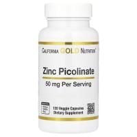 Картинка Цинк піколінат California Gold Nutrition Zinc Picolinate 50 мг 120 капсул від інтернет-магазину спортивного харчування PowerWay