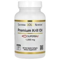 Картинка Преміальний жир криля California Gold Nutrition Premium Krill Oil with Superba2 1000 мг 60 капсул від інтернет-магазину спортивного харчування PowerWay