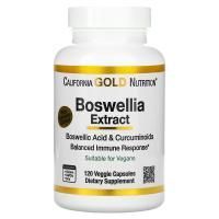 Екстракт босвелії та екстракт куркуми California Gold Nutrition Boswellia Extract 120 капсул