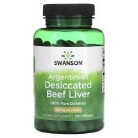 Картинка Сушена аргентинська яловича печінка Swanson Argentinian desiccated Beef Liver 500 мг 120 капсул від інтернет-магазину спортивного харчування PowerWay